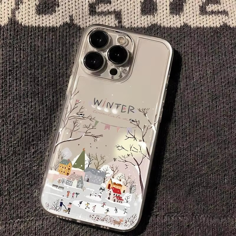 Phone Cases Galaxy A16 5G - Casing Ponsel Motif Salju Musim Dingin