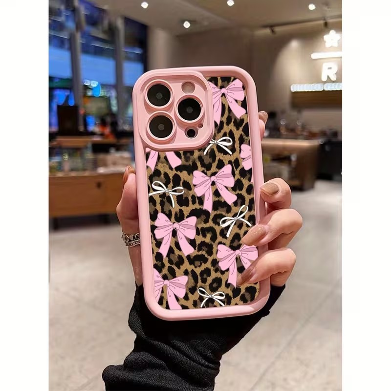 Phone Cases Xr Iphone - Casing Ponsel Motif Leopard dengan Pita